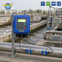 Débitmètre à ultrasons portable numérique à fixation par pince DN15-DN6000