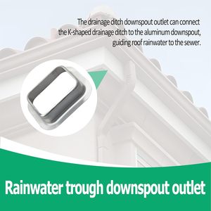 Factory Wholesale Aluminum 2x3 3x4 Easy to Installation Gutter <strong>Downspout</strong> <strong>Outlet</strong> for <strong>Downspout</strong> Rainwater Drainage - Product Image 2