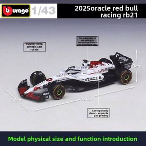 Modelo a Escala <span class=keywords><strong>1</strong></span>:<span class=keywords><strong>43</strong></span> del Auto de Carreras <span class=keywords><strong>F1</strong></span> RB21 2025 para Niños, Temporada 2025, Juguete de Simulación de Aleación, Calidad Premium, Coleccionable - Product Image 2