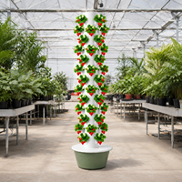 Tour de jardinage vertical pour jardin, 13 niveaux, 52 trous, système hydroponique avec pompe et minuterie pour la culture des légumes