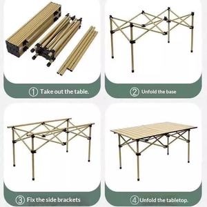 <span class=keywords><strong>Table</strong></span> de pique-nique pliable portable pour le <span class=keywords><strong>camping</strong></span> en plein air, construction facile à monter, idéale pour les pique-niques en plein air, la plage, la randonnée, la pêche, les barbecues et les voyages - Product Image 4