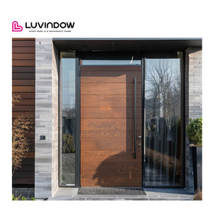 דלת ראשית, דלתות עץ מלא עם נגד גניבה עיצוב מנעול חכם עבור בתים וילה מודרניים - Product Image 1