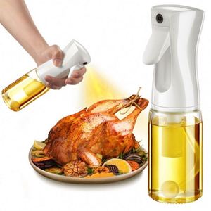 Transparent Plastic 220Ml <b>Oil</b> Sprayer Hanging Glass Press Type and Squeeze Design Empty Cooking Tool Bottle - Product Image 3