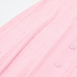 <span class=keywords><strong>Abito</strong></span> in maglia a maniche corte slim-fit di alta qualità, nuovo stile estivo 2026, per un look elegante e snellente - Product Image 4
