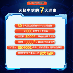 Caja de Enchufes Exterior Impermeable, 5 Tomas de Corriente, 10A, IP66, Material ABS, Montaje en Pared, con Interruptor de Circuito, Enchufe de Carga - Product Image 3