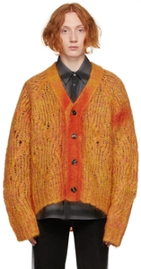 <span class=keywords><strong>Cardigan</strong></span> Unisex YF Personalizzato in Lana Mohair <span class=keywords><strong>Arancione</strong></span>, Scollo a V, Vestibilità Ampia - Product Image 4