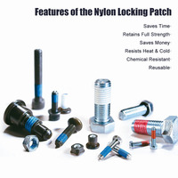 Vis de fixation à tête plate ultra-mince A2-70 304 SUS avec renfort en nylon M1.2-M8 anti-desserrage pour ordinateur portable