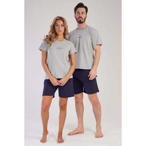 Conjunto de Pantalones Cortos con Bolsillos y Cuello Redondo de 3 Hilos para Mujer, Conjuntos de Camisetas para Hombre - Product Image 2