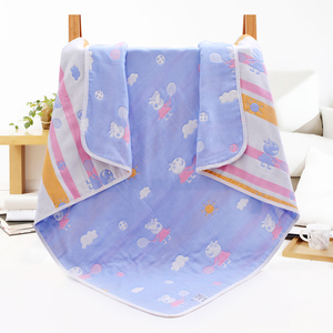 Bordado 105x105 pulgadas bebé gasa manta edredón cama edredón 100% muselina algodón 6 capas Manta - Product Image 6