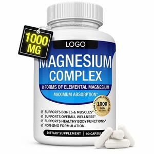 Cápsulas de Glicinato de Magnesio Comestible de Grado Alimenticio, Mejora la Memoria y <span class=keywords><strong>el</strong></span> Sueño, Uso en Adultos, Disponible, Minerales Esenciales - Product Image 1