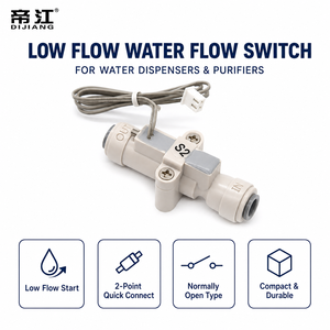 Interrupteur de débit d'eau Dijiang à activation faible, normalement ouvert, connexion rapide 1/4 pouce pour distributeur de thé, purificateur RO, OEM - Product Image 3