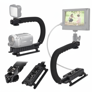 Empuñadura Profesional para Video con Soporte de Montaje en Zapata Fría de Aleación de Aluminio y Liberación Rápida para Grabación de Cámara - Product Image 1