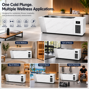 Bain froid en acier inoxydable pour hôtel et complexe hôtelier avec système de refroidissement intégré pour zones de bien-être haut de gamme - Product Image 6