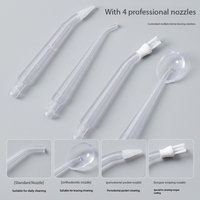 Hydropulseur dentaire portable rechargeable USB, irrigateur buccal, jet de dentifrice liquide, 4 embouts, 220 ml, machine de lavage buccal