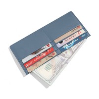 Dompet Kulit Asli Ultra Tipis Lintas Batas Gaya Jepang Korea Modis Tempat Kartu Wanita Panjang Bergaya Korea dengan Banyak Slot Kartu