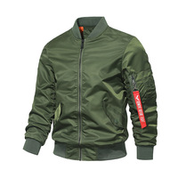 Automne hiver marine pilote vol veste pour hommes grande taille Stand lapin fourrure Nylon coton fermeture éclair avant dur gars Letterman varsité