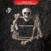 Guirlande de crânes en plastique MCT pour Halloween, décoration suspendue pour maison hantée, pièce secrète d'horreur, décor intérieur personnalisé pour scènes de meurtre