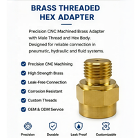Adaptateur hydraulique en laiton OEM connecteur à filetage mâle BSP NPT services d'usinage suisses multi-axes fournisseur de