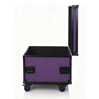 Mallette de vol en aluminium vide de taille personnalisée violette mallette de transport d'équipement de boîtier de rack robuste avec doublure en EVA