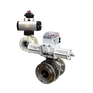 Válvula de Bola Neumática Automax con Brida, Actuador de Acero Inoxidable, Automatización Industrial - Product Image 1
