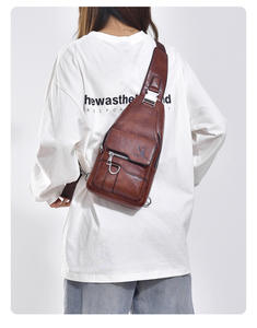 Sac à dos de voyage en gros 2026 – Sac messager tendance pour homme, grande capacité, de luxe, de créateur, rétro, à bandoulière unique - Product Image 4