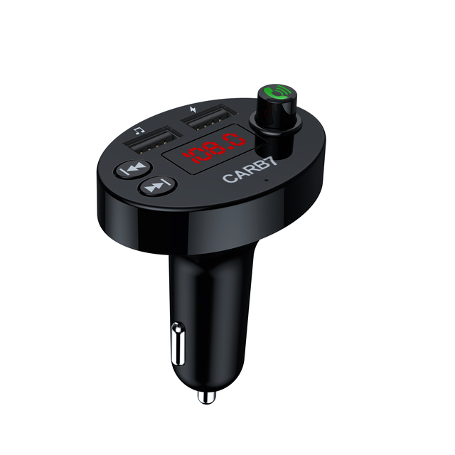 Car FM Transmitter for MP3 Player Phone Holder with SD Card Support 12-24V Multifunctional Mobile Phone Charger with WiFi USB-C