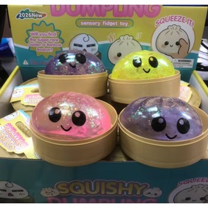 En gros Jouet anti-stress fantaisie en forme de boulette de visage, moelleux à rebond lent, simulation, pour soulager l'anxiété, Maltose 8,5 CM, Paillettes, Dumpling - Product Image 2