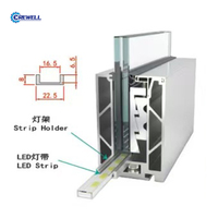Profilé en U en aluminium sans cadre multicolore à base en U pour garde-corps en verre, facile à installer, en promotion