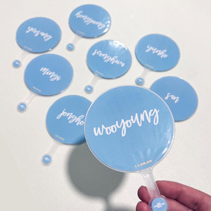 Quạt Mini <span class=keywords><strong>Kpop</strong></span> Trong Suốt Bằng Nhựa Tùy Chỉnh Mới Và Quạt Cầm Tay Dễ Thương Quạt Mini Hai Mặt Bằng Nhựa <span class=keywords><strong>Kpop</strong></span> Picket - Product Image 2