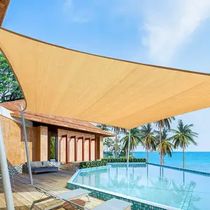 Sun Shade Sail Sun Shade Patio Triangle Outdoor Awning Shade Cover UV Block for Patio Shading Sand 16' X 16', Sand