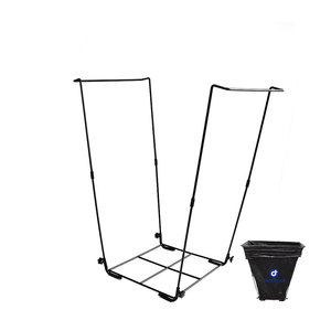 Venta al por mayor bolsa de basura portátil colgante plegable al aire libre soporte de bolsa de hoja de basura de Metal soporte de marco de alambre de jardín - Product Image 1