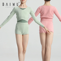 119246004 Baiwu filles pantalons courts vêtements de danse Ballet formation pantalons tricotés pantalons