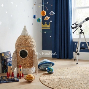 Hot Sale Animal Shaped Hand-<b>knitted</b> Water Hyacinth Rope <b>Storage</b> Basket for Children's Room Cheap Price - Product Image 5