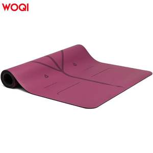 Esterilla de yoga Woqi de 6 mm de grosor, antideslizante, color rojo oscuro, rectangular, para ejercicios de fitness, gimnasio en casa, danza y entrenamiento. - Product Image 1