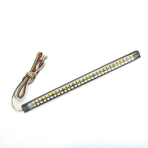 <span class=keywords><strong>Bande</strong></span> de barre de <span class=keywords><strong>feu</strong></span> arrière <span class=keywords><strong>LED</strong></span> pour motos, 1 paire, <span class=keywords><strong>feu</strong></span> rouge et jaune Flexible, clignotant et Double ampoule - Product Image 1