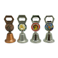 Campanella Svizzera Souvenir Artigianale in Metallo con Nappa e Logo Personalizzato