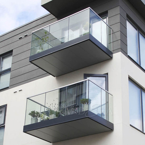 Fabrication en usine de parapets en verre pour terrasses / Panneaux de parapet en verre / <span class=keywords><strong>Kit</strong></span> de remplissage pour garde-corps d'escalier à canal en U / <span class=keywords><strong>Balustrade</strong></span> - Product Image 1
