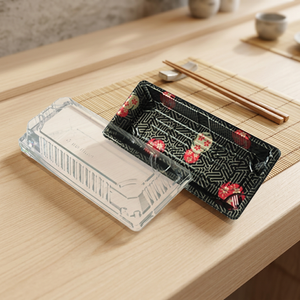 Taiwan Recyclable Plastic Sushi <b>Container</b> <b>Takeaway</b> Food Packaging Box with Recycled Materials - Product Image 3