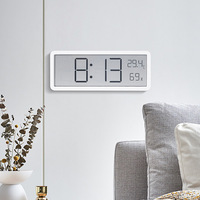 Horloge numérique Virtue Minimalist à grand écran, affichage de l'heure, de la date, de la température et de l'humidité, décoration de la maison, horloge de bureau et de table