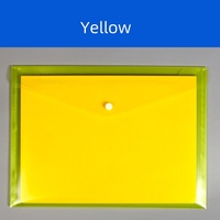 Sac transparent multicolore pour dossiers de documents A4 PP personnalisés avec bouton en plastique