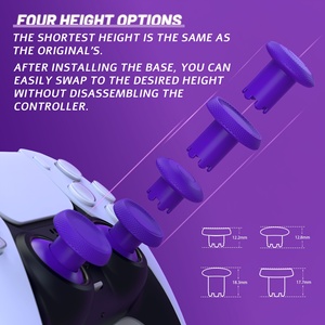 Manettes analogiques réglables en hauteur de couleur violette ThumbsGear V3, manettes ergonomiques interchangeables pour manettes PS5 et PS4 - Product Image 2