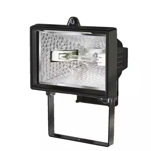 Projecteur halogène Shingel 400W-2000W <span class=keywords><strong>R7s</strong></span> IP65, lampe noire en aluminium, sécurité extérieure, montage mural, alimentation secteur - Product Image 1