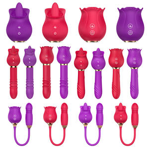 Silikon emme vibratör seks oyuncak meme stimülatörü Clit enayi gül sihirli dil vibratör masaj kadınlar için - Product Image 6