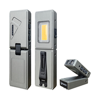 Lampe torche COB magnétique pliable avec lumière UV 365 nm et laser vert - Lampe de travail multifonctionnelle pour l'inspection