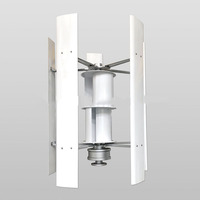 Generador de Energía Eólica de 300W 400W 500W 600W, Inicio con Viento Ligero, Complementario Eólico-Solar, 12V/24V/48V, Turbina Eólica de Eje Vertical