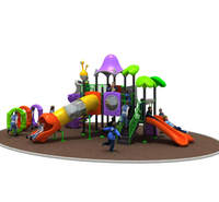 Ensembles de jeu extérieurs pour enfants et équipement de jeux de parc d'attractions amusant ensembles de jeu en plastique pour enfants