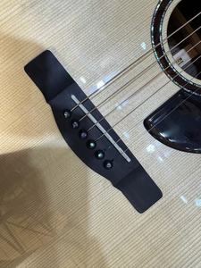 Guitare acoustique mini 36 pouces entièrement en bois massif, table en épicéa, manche en acajou - Guitare de voyage professionnelle finition brillante - Product Image 5