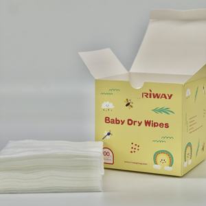 Lingettes sèches biodégradables naturelles pour bébé, 100 pièces, OEM, très vendues, écologiques, à base de plantes, douces, non tissées, pour peaux sensibles, soin bébé et maman - Product Image 3