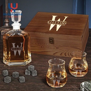 26oz Whiskey-Dekanter aus Glas mit Logo-Anpassung und Luftdichtem Geometrischem Verschluss für Wein, Likör, Bourbon und Brandy - Product Image 6