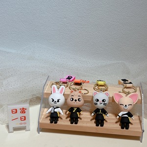 Manufacturer Wholesale PVC Plastic Keychains UV Stray Animal Cartoon Designs for Schoolbags Cars-Customizable Waterproof